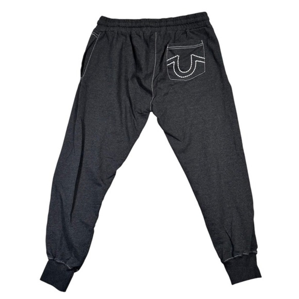True Religion Jogger Sweatpants Mens Large Charcoal Stitch Loungewear Streetwear